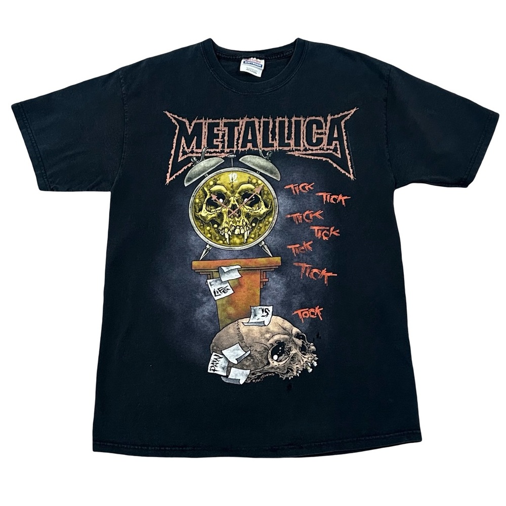 VTG Metallica “Death Is Pain” T-Shirt Front & Back Print Black Adult M Thrashed